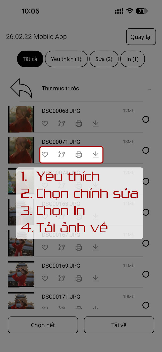 Hướng dẫn thao tác chọn